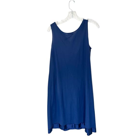 VTG‎ Vanity Fair Blue Dainty Sleeveless Embroidered Intimate Slip Dress Small - Picture 8 of 11